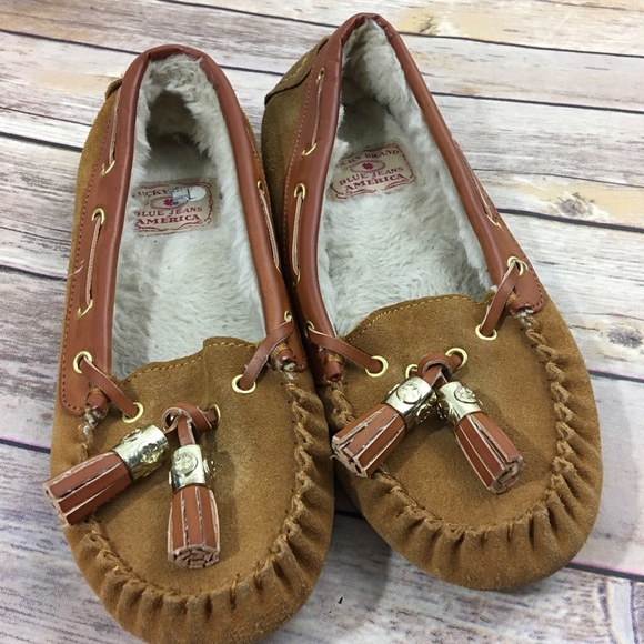 lucky brand fur lined moccasins